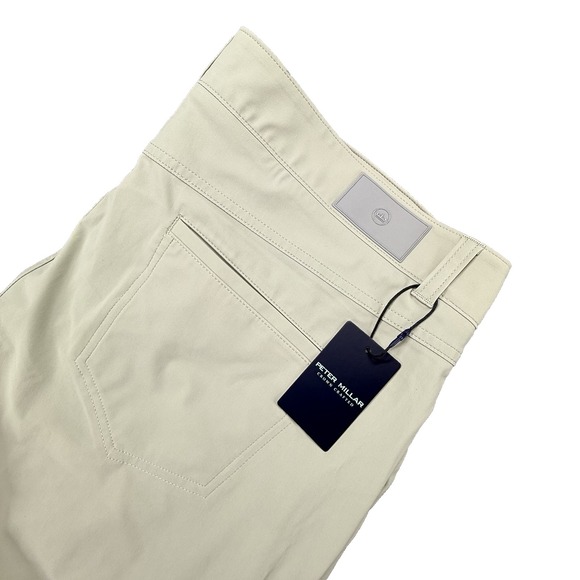 Peter Millar Men Crown CraftedChino Golf Pants 40x32 Beige‎ Stretch